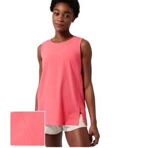 Athleta Zephyr Refined Tank Top Size Medium Coral Pink